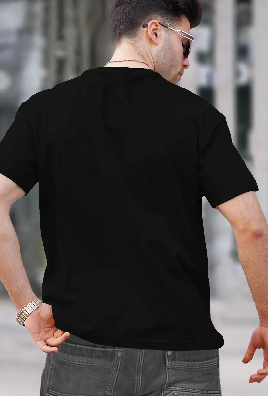 Pack of 4 Men Solid Round Neck Cotton B photo 1